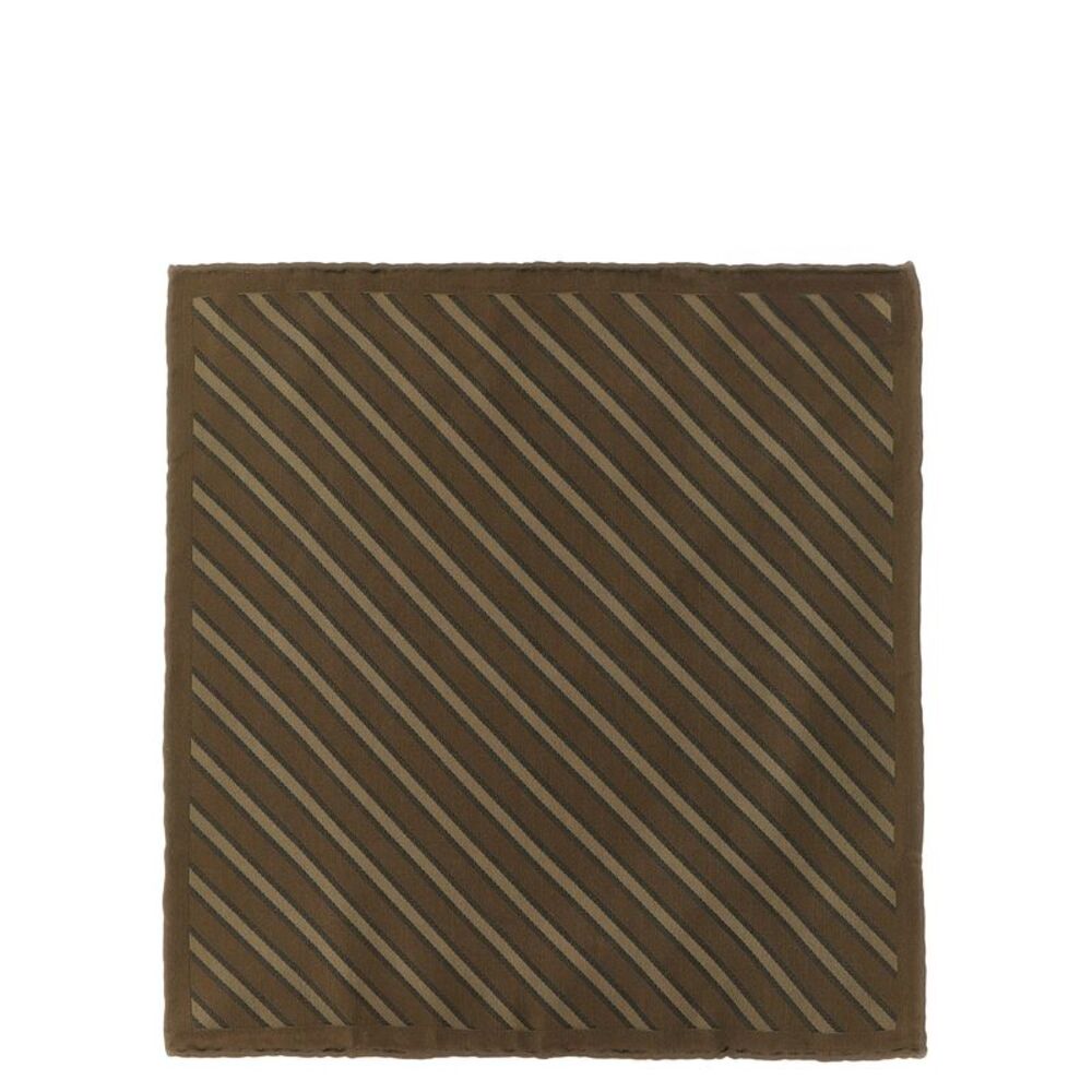 Brunello Cucinelli Brown Silk Men's Foulard